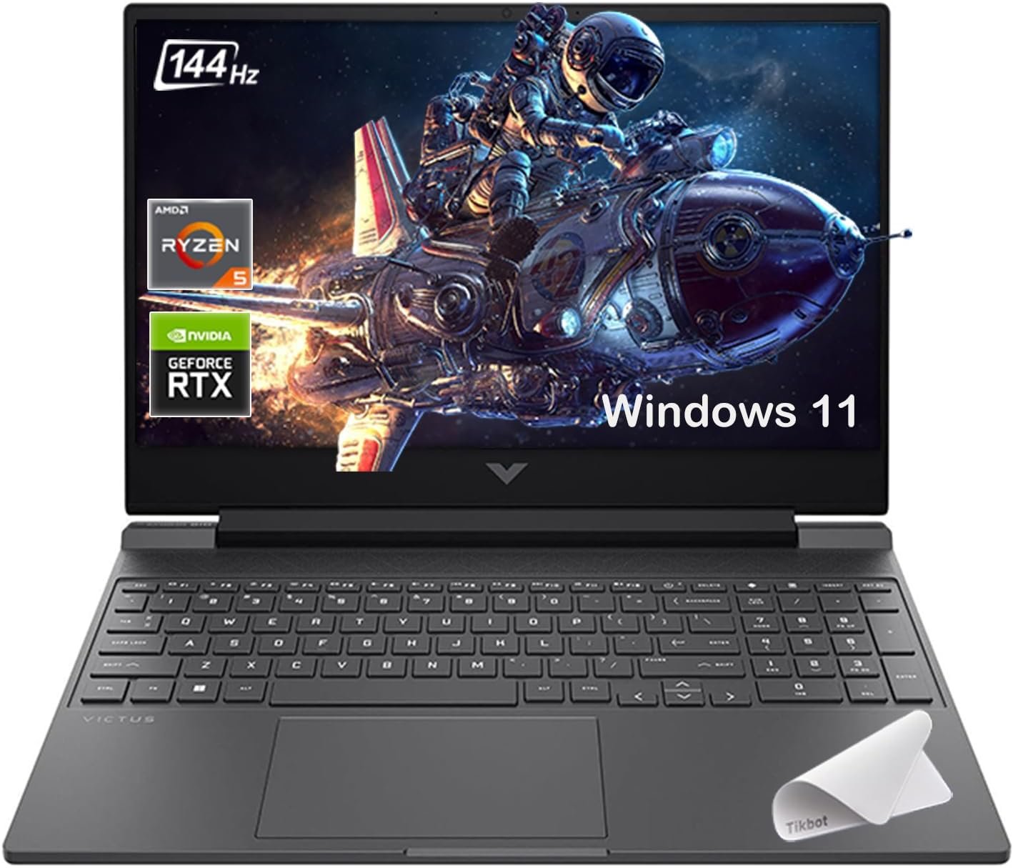 HP Victus 15.6″ 144Hz Full HD Gaming Laptop – AMD Ryzen 7 7445HS – NVIDIA GeForce RTX 4050-Windows 11-Copilot-with Mouse Pad (32GB RAM |2TB PCIe SSD+Mouse pad)