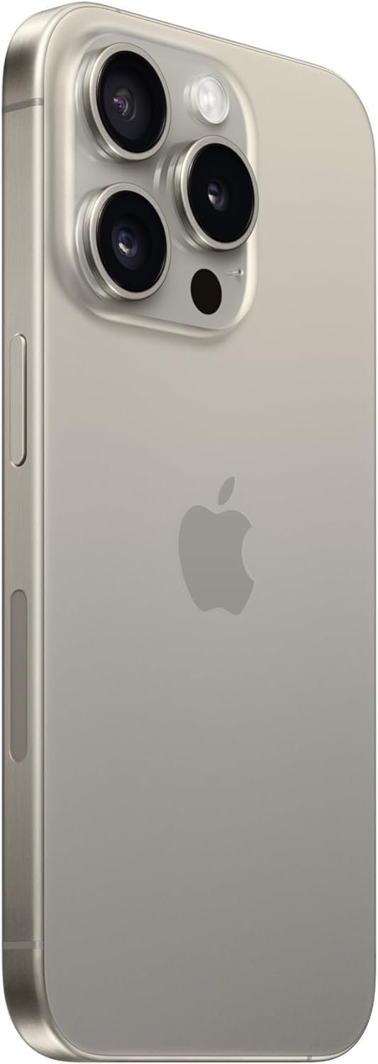 Apple iPhone 15 Pro, 256GB, Natural Titanium – Unlocked (Renewed)