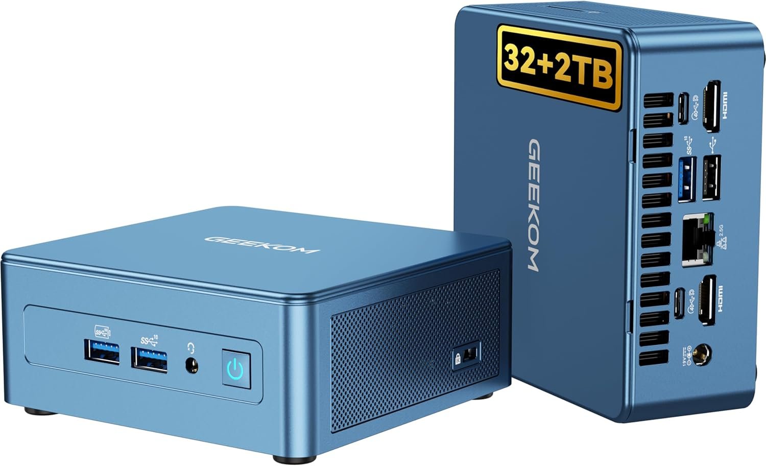 GEEKOM IT13 Mini PC 2025 with 13th Gen Intel i9-13900HK | 32GB RAM | 2TB NVMe SSD | Windows 11 Pro | 6 X USB | 8K Quad Display | WiFi 6E | SD Slot | Intel NUC13 Replacement Desktop Computers