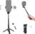 NEEWER Selfie Stick with Detachable Bluetooth Remote Shutter, Lightweight Foldable Travel Tripod for iPhone for YouTube/TikTok Vlogs Live Streaming Photography, Black, P15