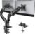 HUANUO Dual Monitor Stand, Fully Adjustable Monitor Desk Mount for 13–32″ Computer Screens, Full Motion VESA 75×75/100×100 with C-Clamp & Grommet Base, Each Arm Holds 4.4 to 19.8 lbs