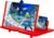 Mobile Phone Magnifier Projector Screen, 3D HD Screen Magnifier for Cell Phone, Foldable Magnifying Projector Screen Stand for Movies, Videos & Gaming Compatible with All Phones (Red, 10 inch)