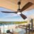 52″Smart Ceiling Fan with Lights,Outdoor Ceiling Fan Work with Alexa/Gg/App/Remote,3-Color Light 6-Speed Quiet Reversible DC Motor for Patio Porch Living Room,Dark Walnut